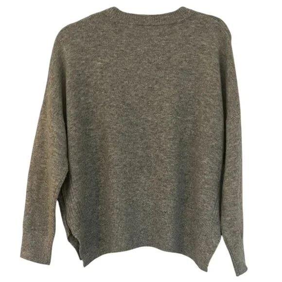 Women's Topshop Gray Side Zip Sweater Size 8 - Picture 5 of 9